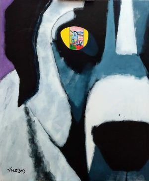 Mi perro, el señor Oso Pérez en el museo. 2023. J. Mozos.