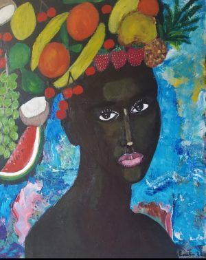 Retrato con frutas