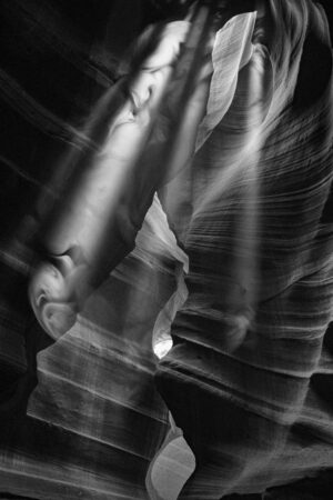 Antelope canyon black and white